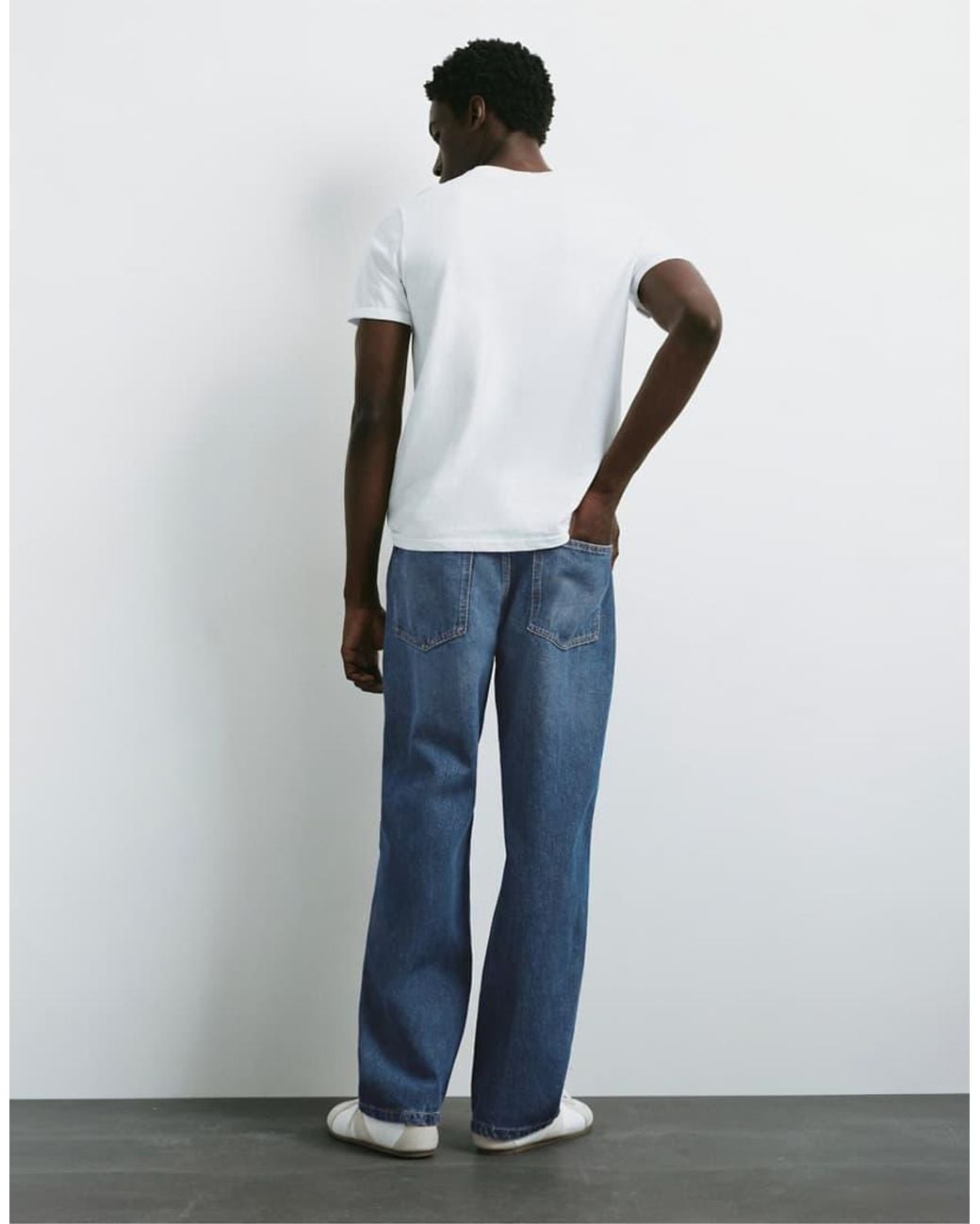 Pull&Bear Blue baggy Jeans for men