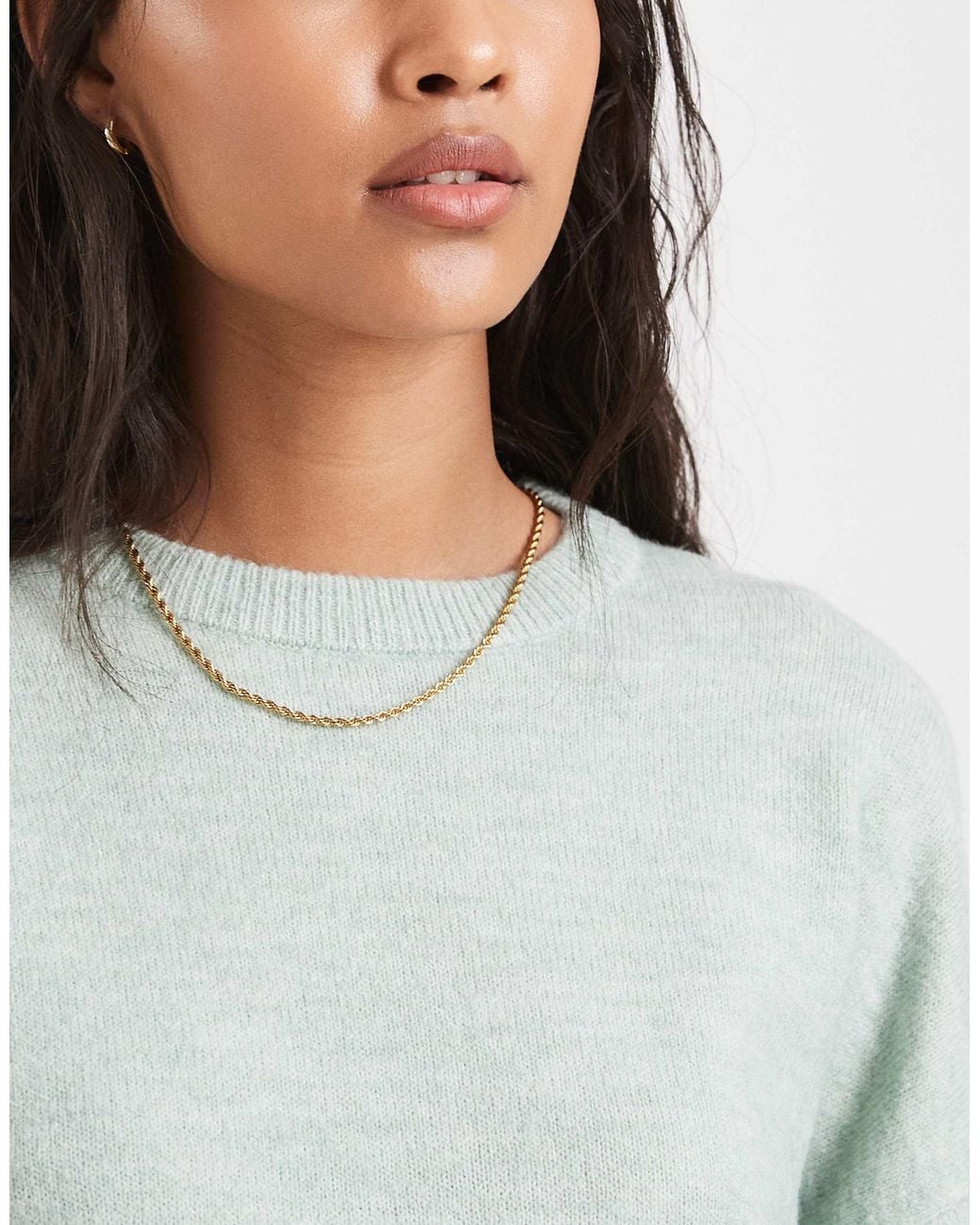 ONLY Gray Round Neck Boxy Jumper