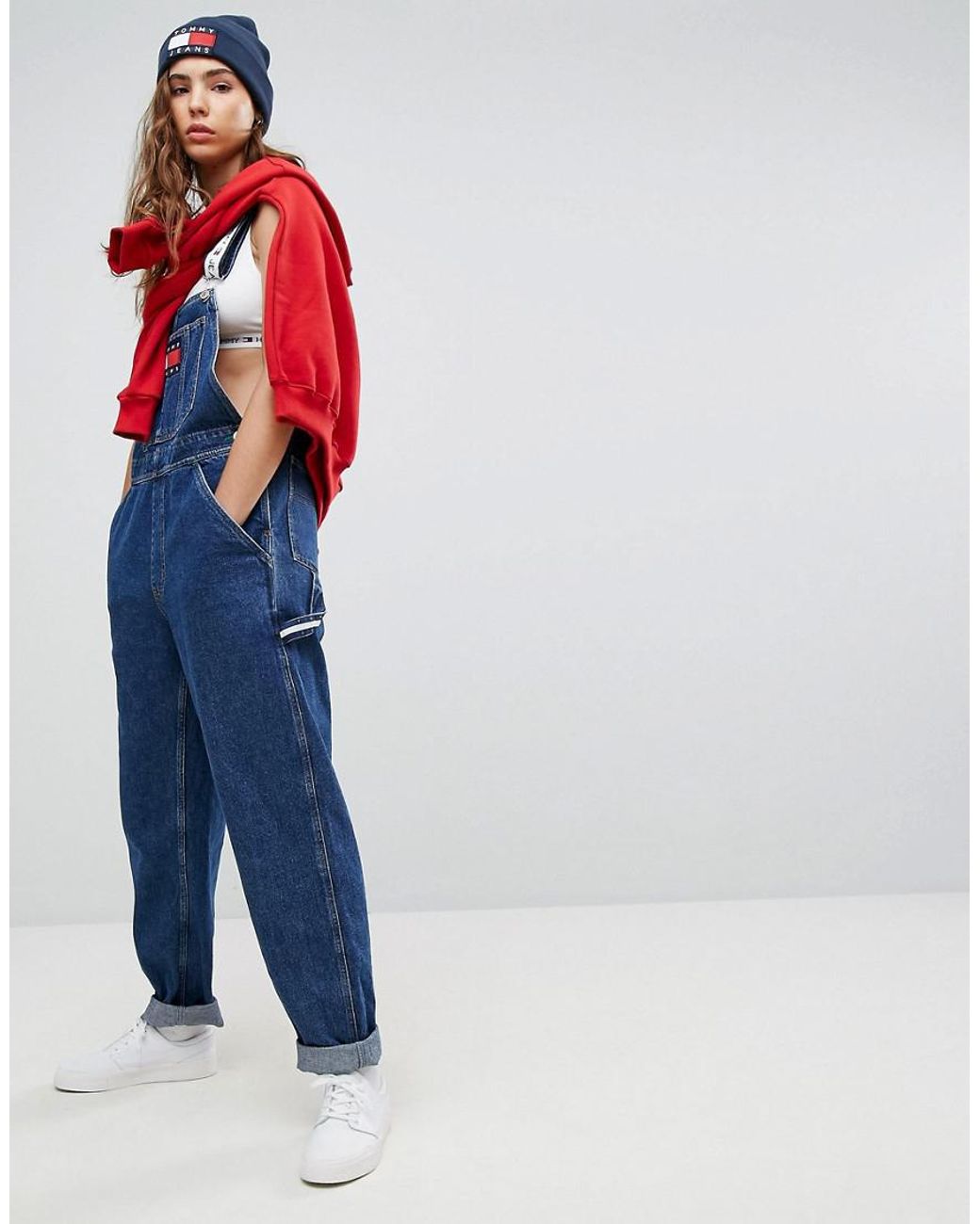 Tommy Hilfiger Tommy Jeans 90s Capsule Dungaree in Blue | Lyst Canada