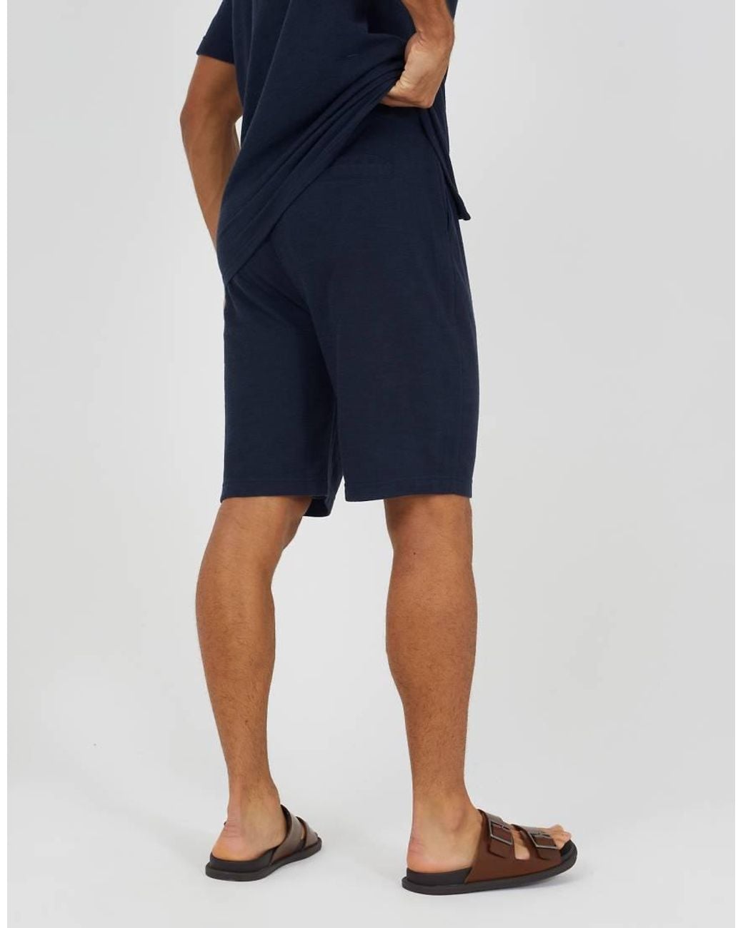 Brave Soul Blue Elasticated Waist Shorts for men