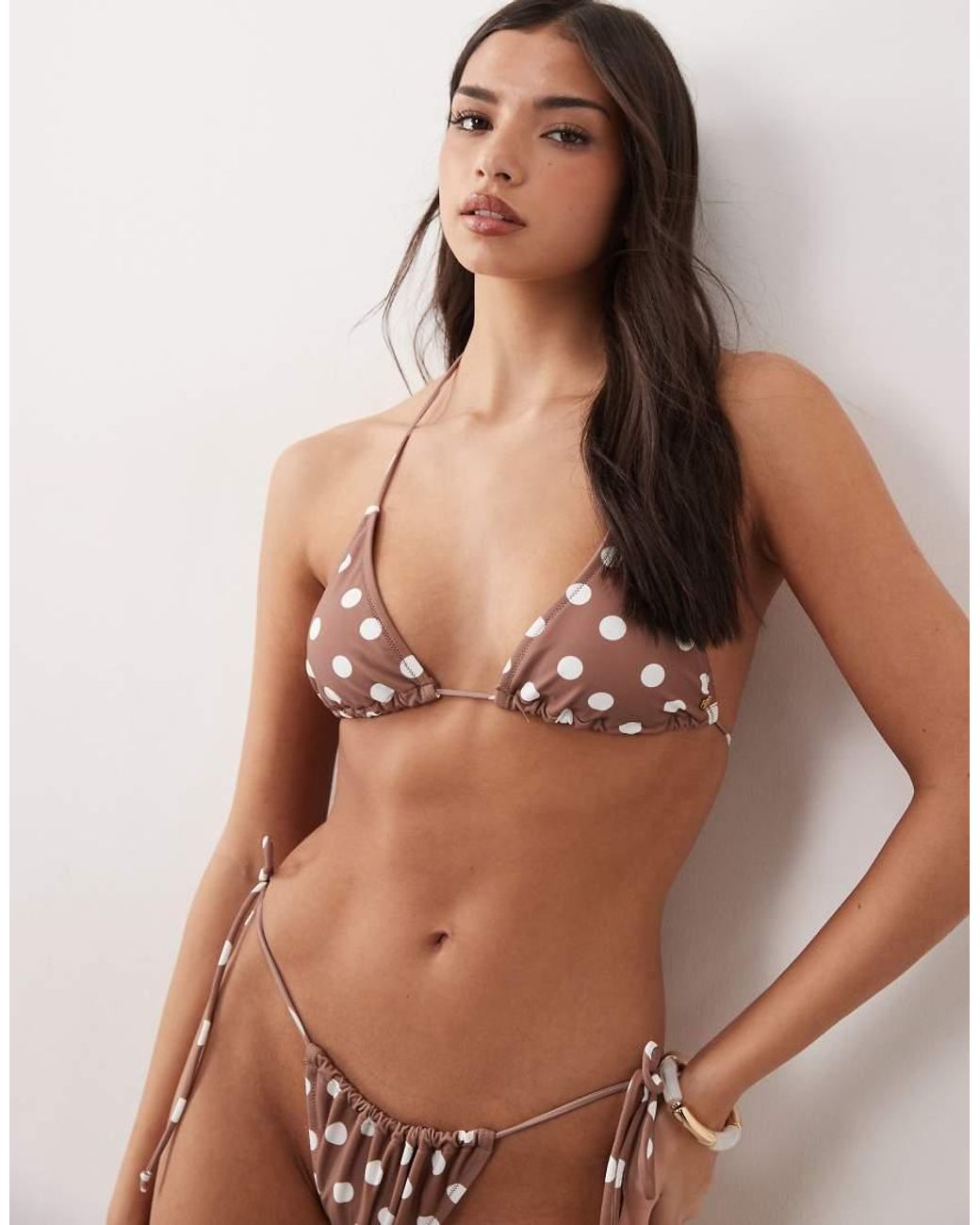 Candypants Brown Triangle Bikini Top