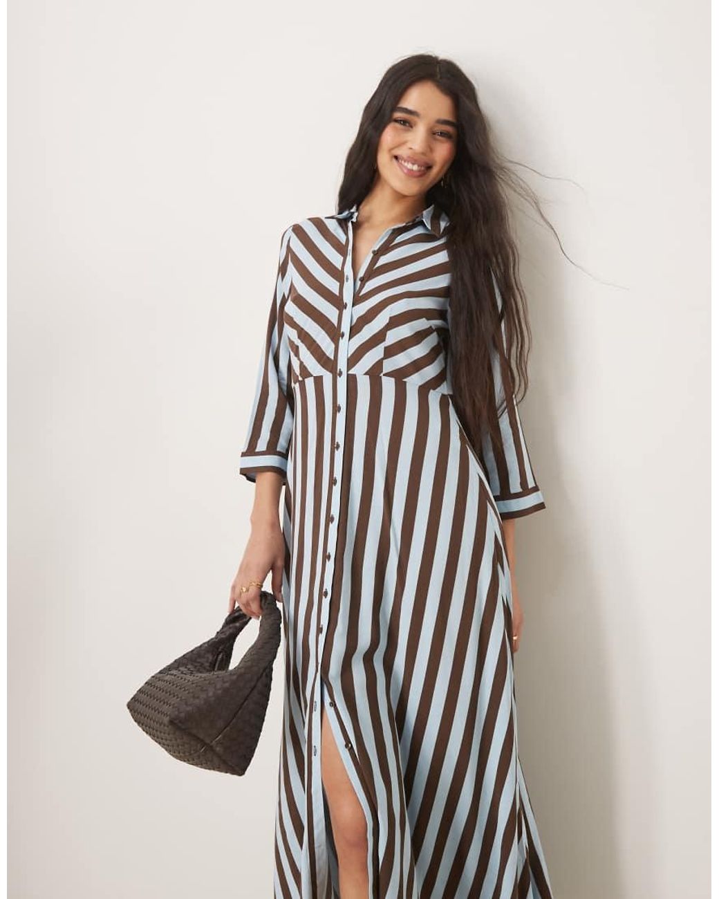 Y.A.S Natural Maxi Shirt Dress