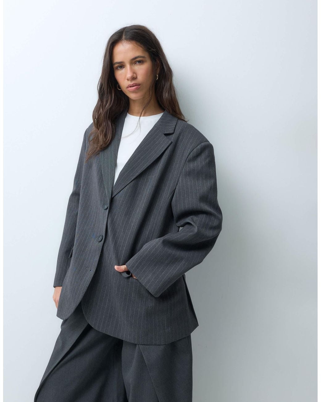 Blazer oversize ASOS en coloris Gray