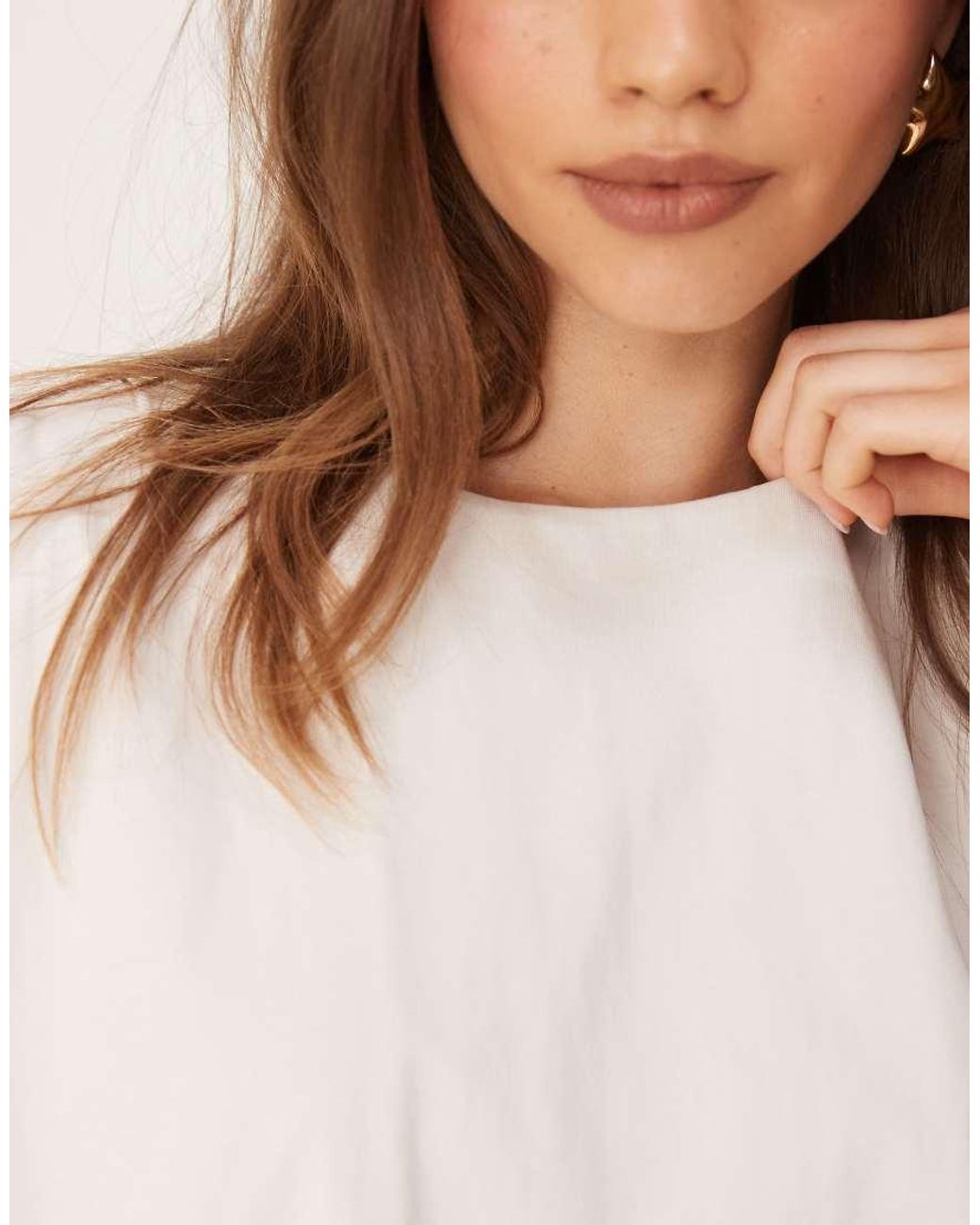 Jdy White Sleeveless Bubble Hem Top