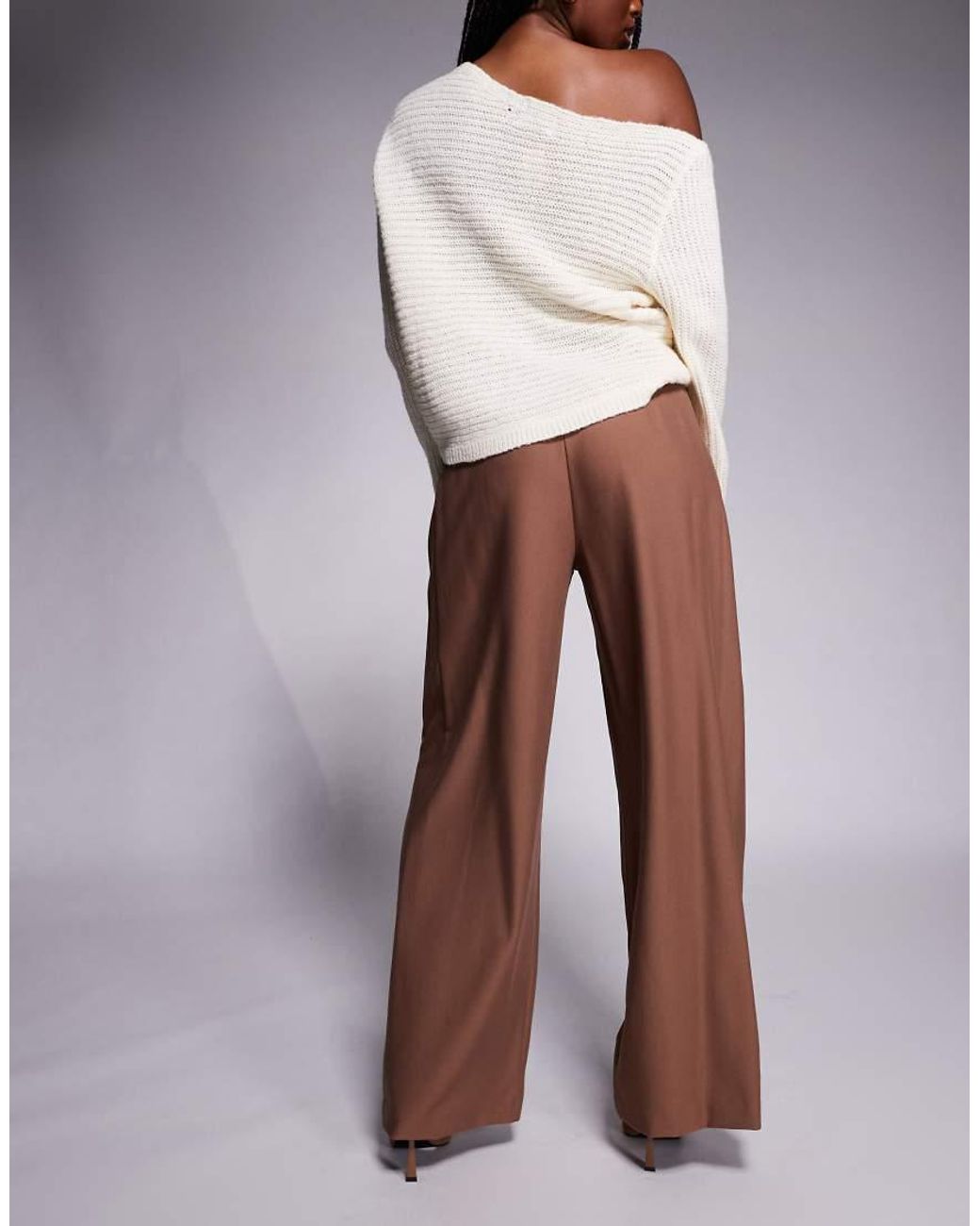 River Island Brown Belted Wide Leg Pants