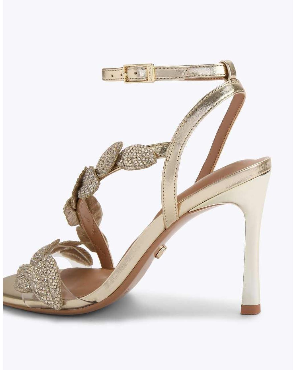 Carvela Kurt Geiger White Eleganza Heel Heeled Sandals
