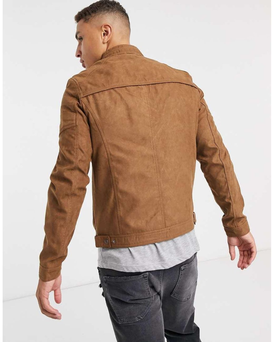 Jack & Jones White Essentials Biker Jacket for men