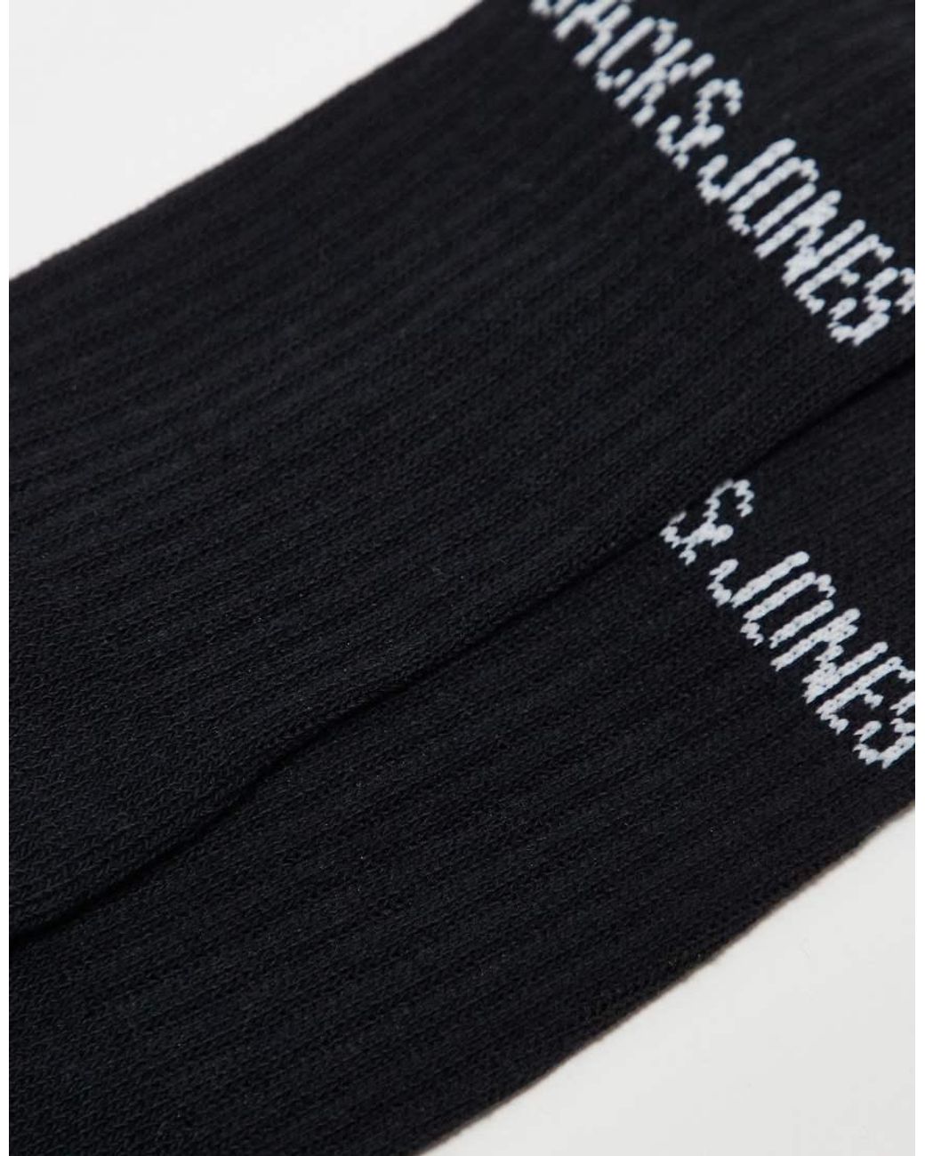 Jack & Jones Metallic 5 Pack Ribbed Logo Socks for men