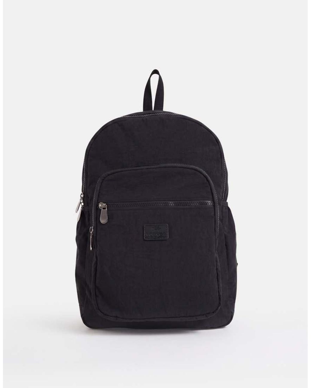 ASOS Black Relaxed Nylon Backpack for men