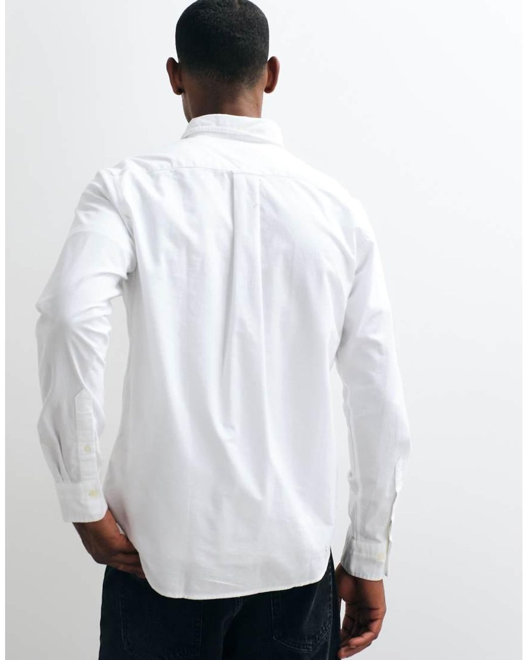 Gant White Regular Fit Classic Oxford Shirt for men
