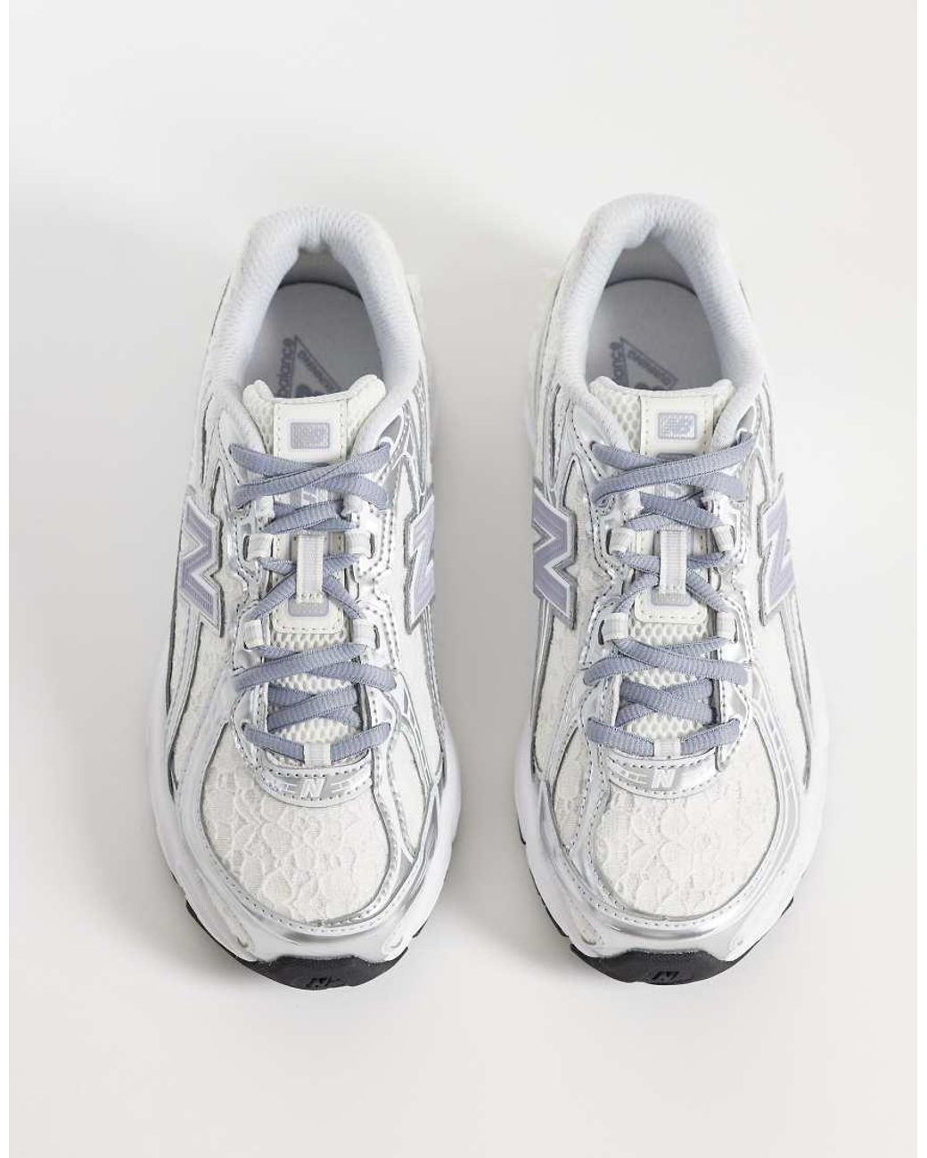 New Balance White 740 Lace Trainers