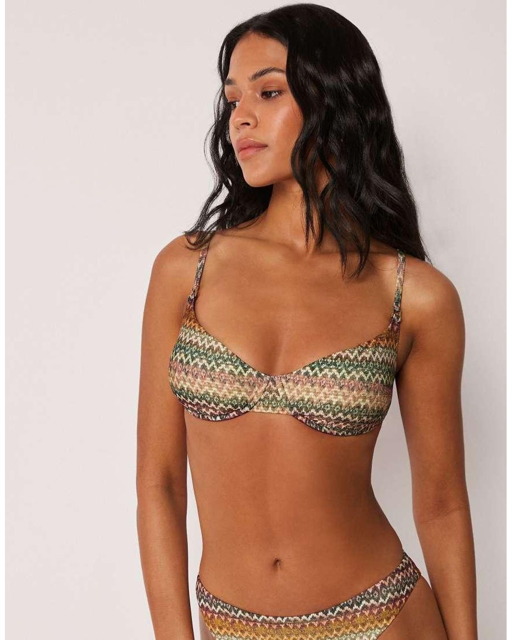 Calzedonia Brown Fuller Bust Balconette Bikini Top Elegant