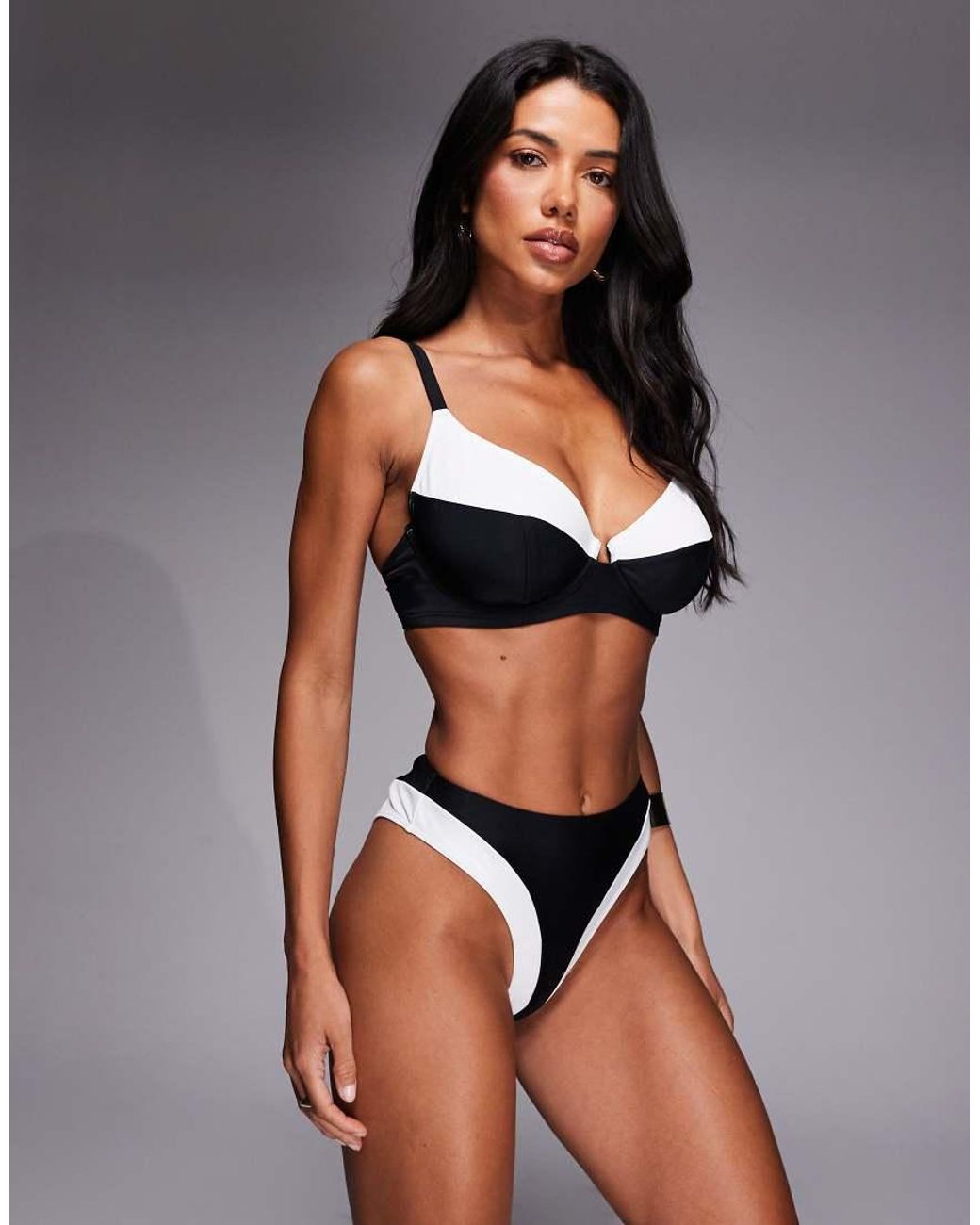 Wolf & Whistle Multicolor High Waist Bikini Bottoms
