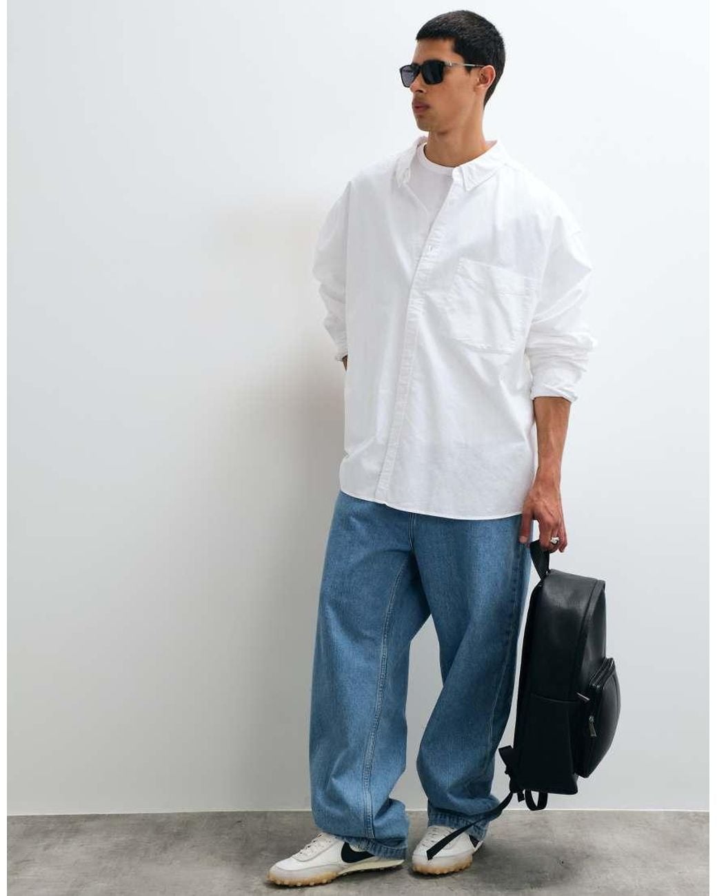 ASOS White Oversized Oxford Shirt for men
