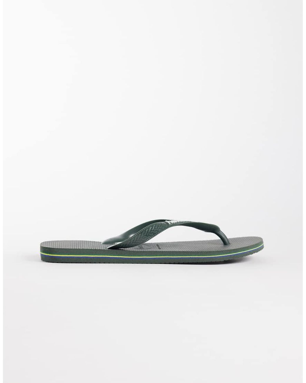 Havaianas Green Brazil Logo Flip Flops