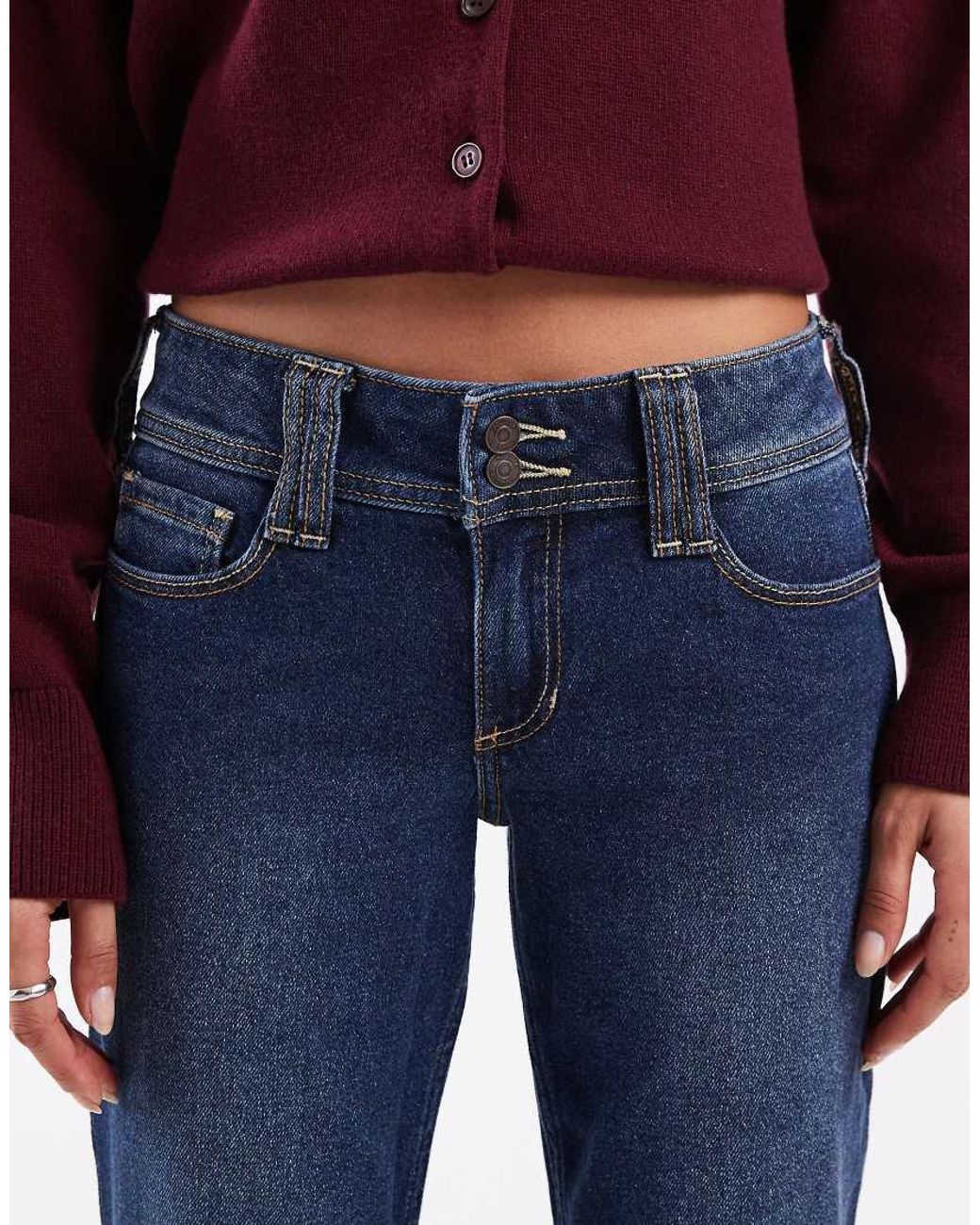 Hollister Red Low Rise Bootcut Jeans