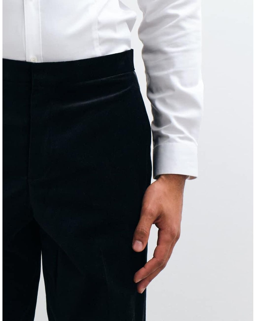 ASOS Blue Wide Suit Trouser for men