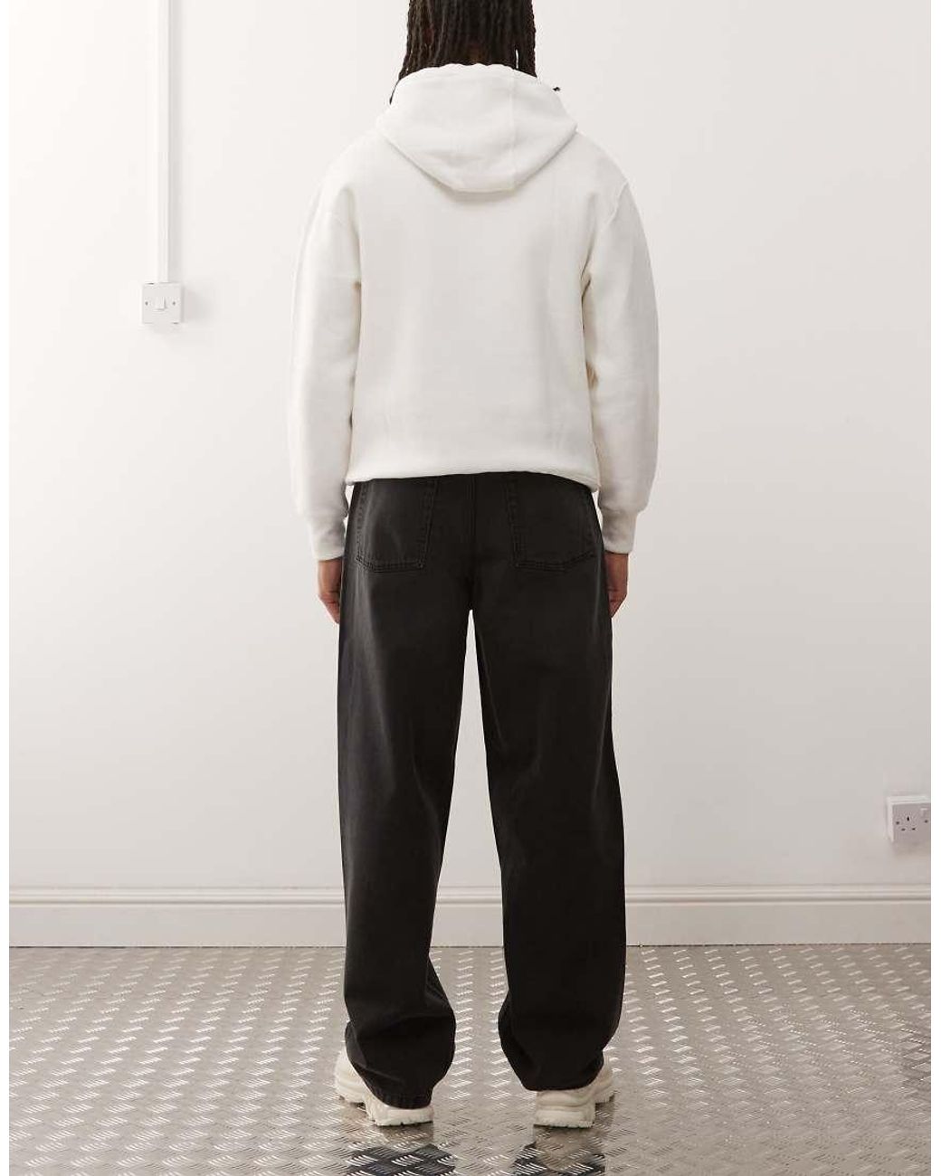 Collusion White X001 Antifit Mid Rise Jeans for men