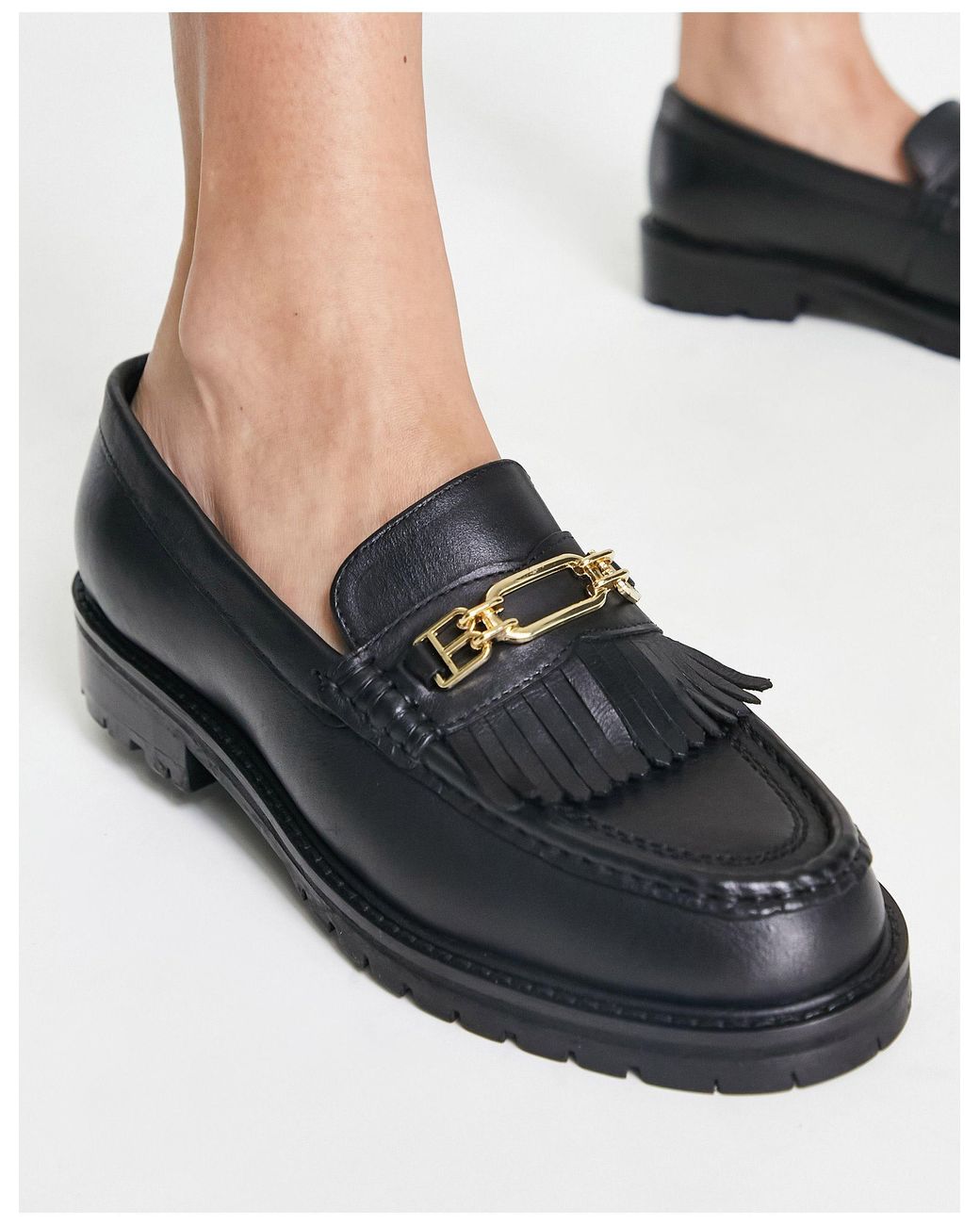 Schuh Wide Fit Lana Leather Tassel 