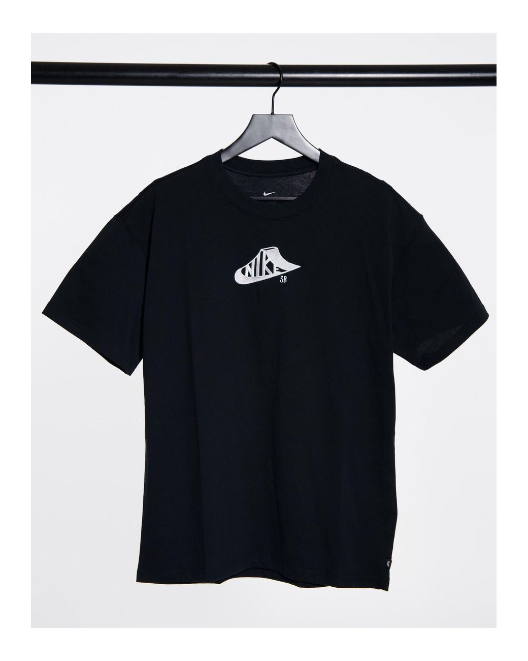 Camiseta negra con logo estampado en la espalda Nike de hombre de color  Negro | Lyst