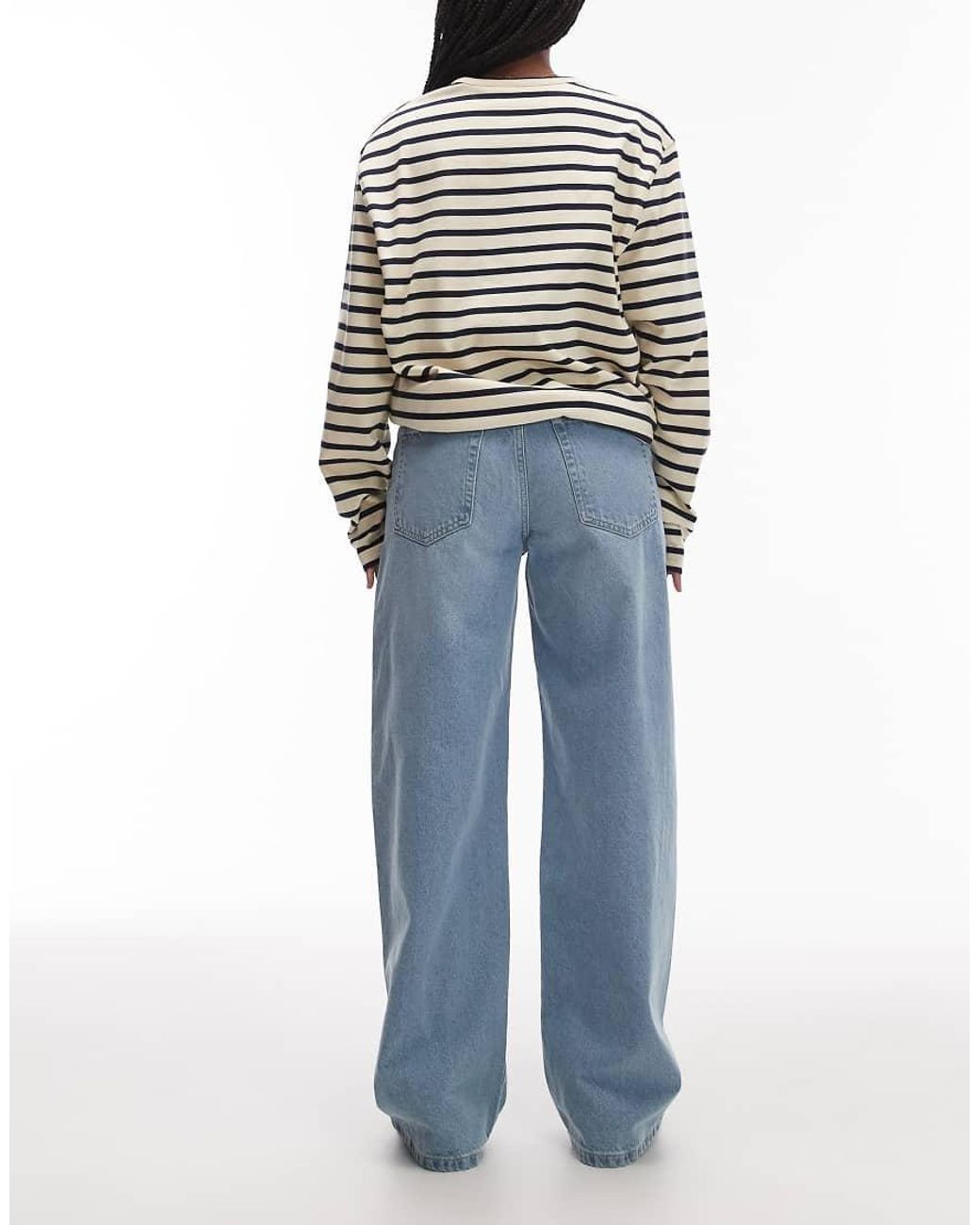 Mango Blue Charlot Cotton Barrel Jean