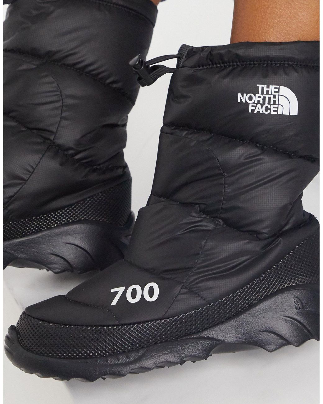 The North Face 700 Nuptse Boot in Black | Lyst