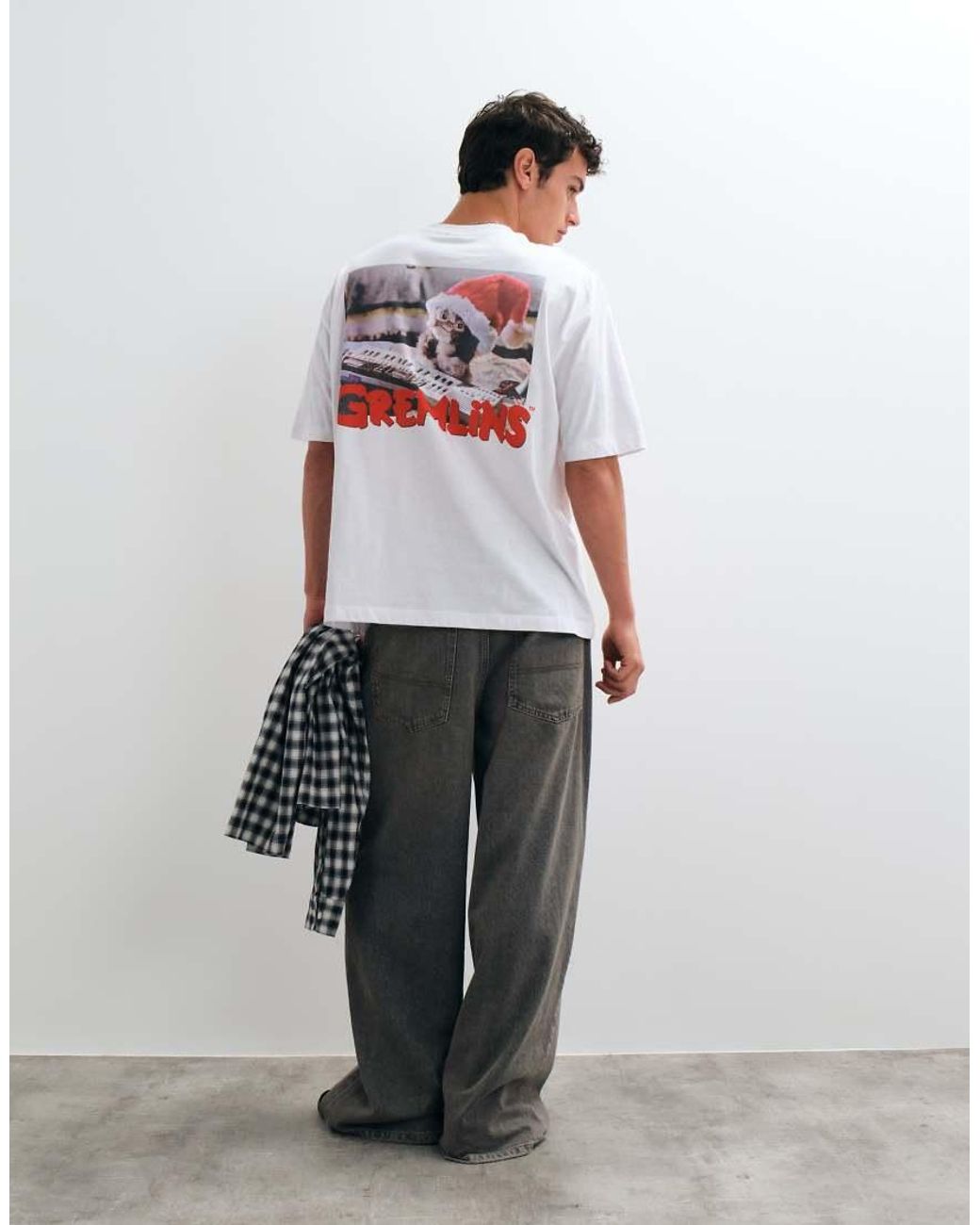 ASOS White Oversized T-shirt With Christmas Gremlins for men