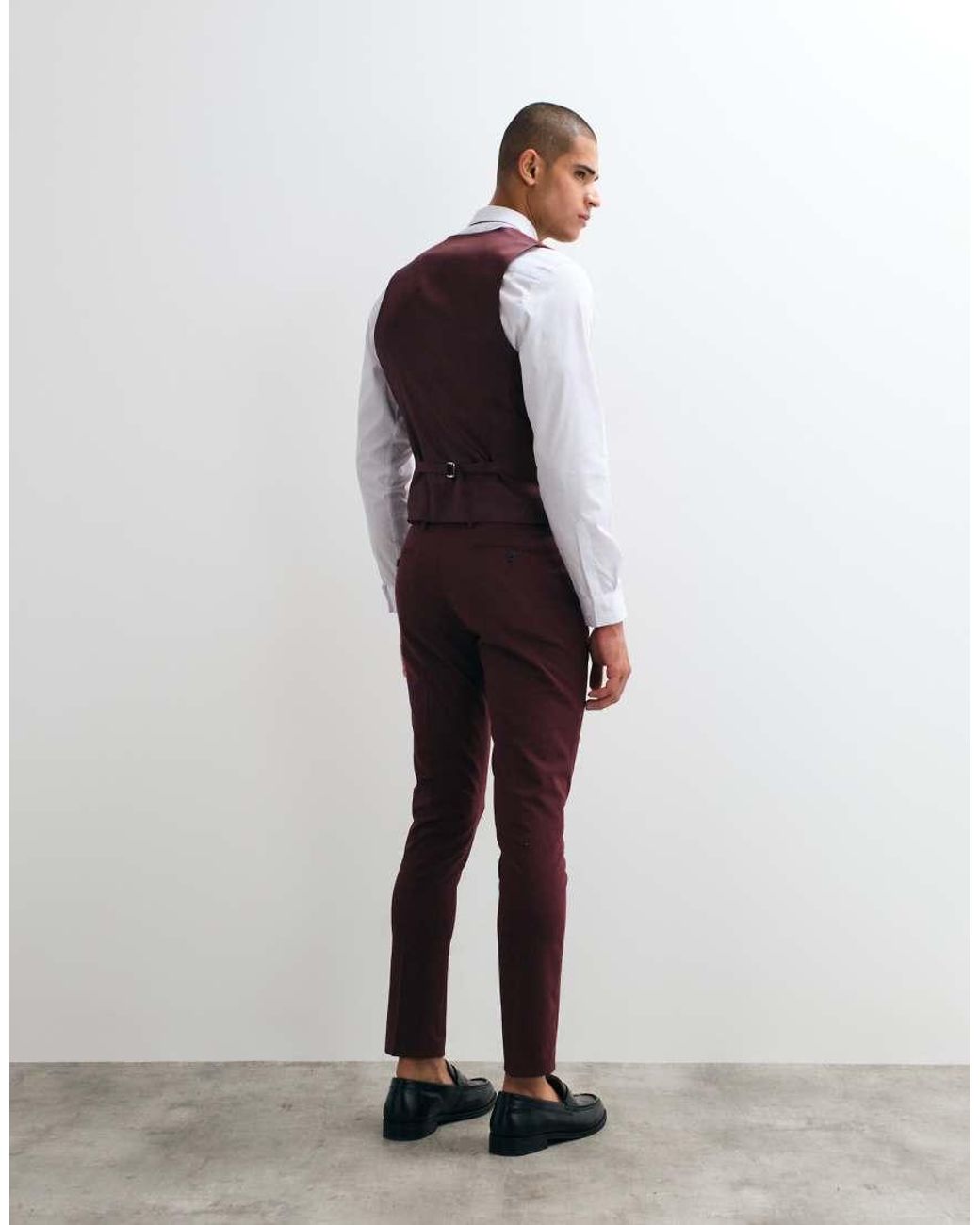 ASOS Red Skinny Suit Trousers for men