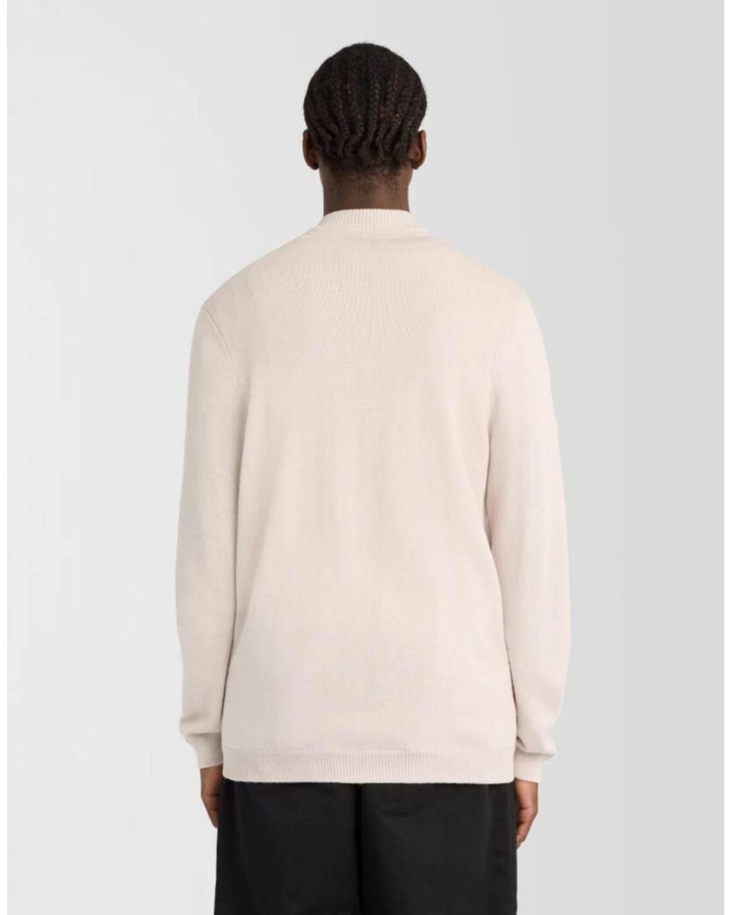 Lyle & Scott Natural Mid Knits Relaxed Cotton Merino Full Zip Jumper for men