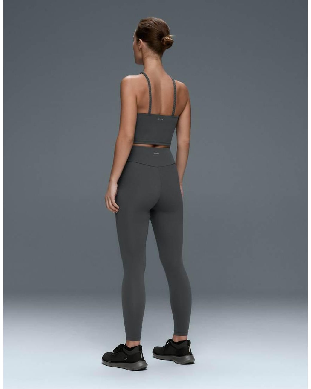 Oysho Gray Comfortlux Braided Halter Tank Top