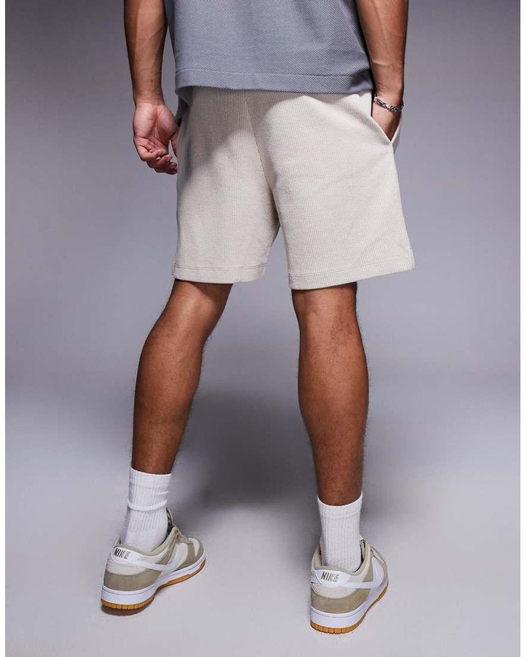 HUGO Gray Loose Fit Jersey Shorts for men