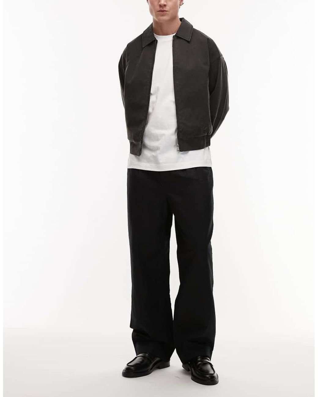 AllSaints Black Roland Tailored Pants for men