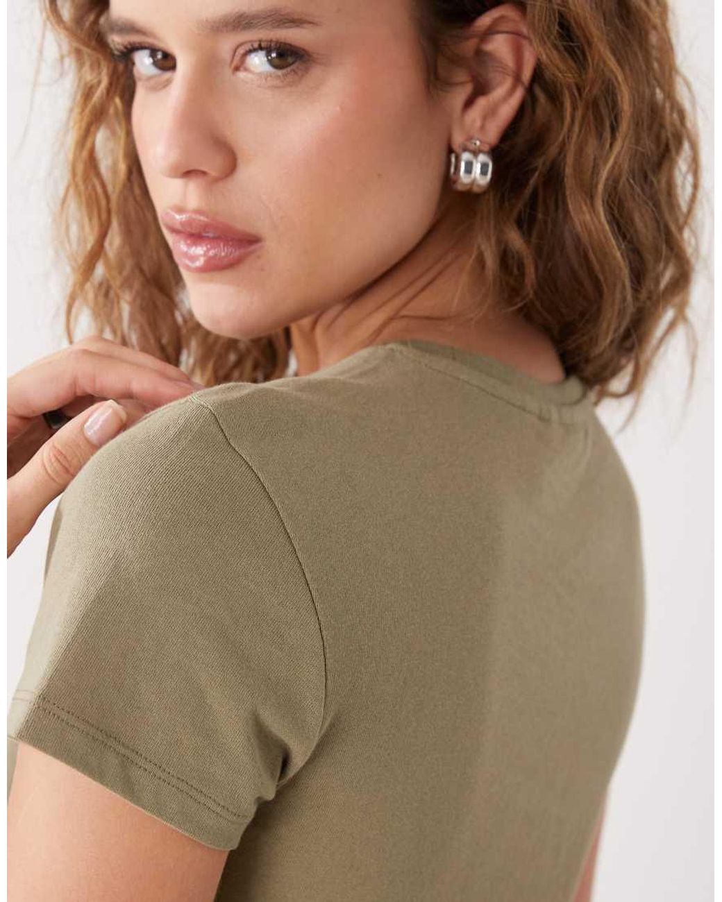 Weekday Green 90s Baby Tee