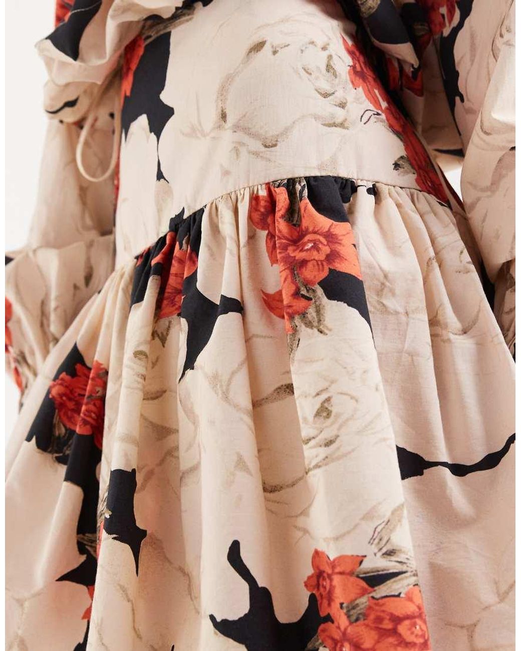 ASOS White Tiered Drop Waist Maxi Skirt