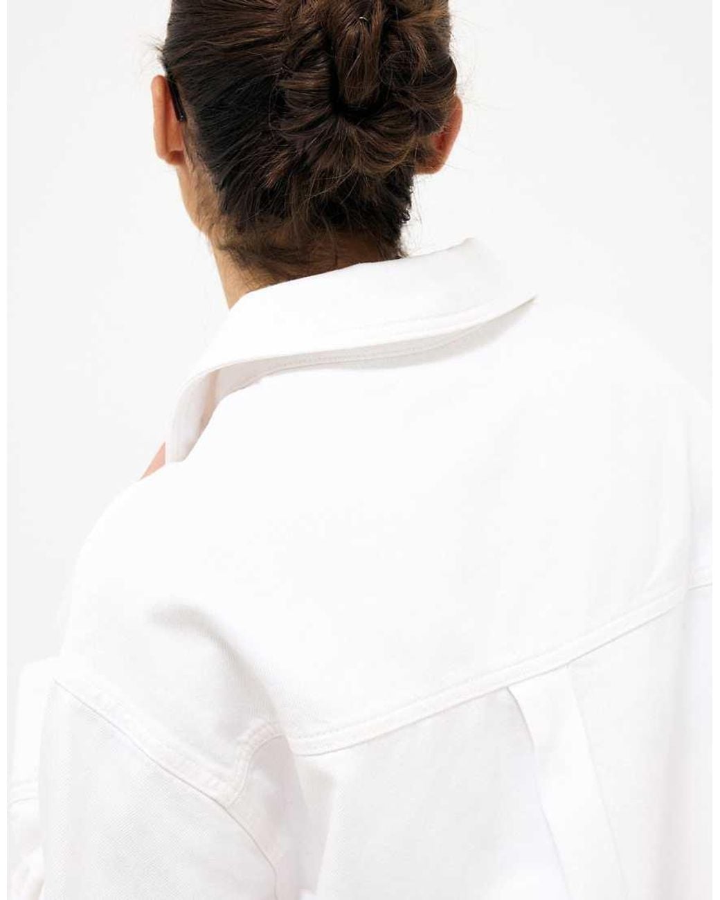 NA-KD White Oversized Denim Shirt