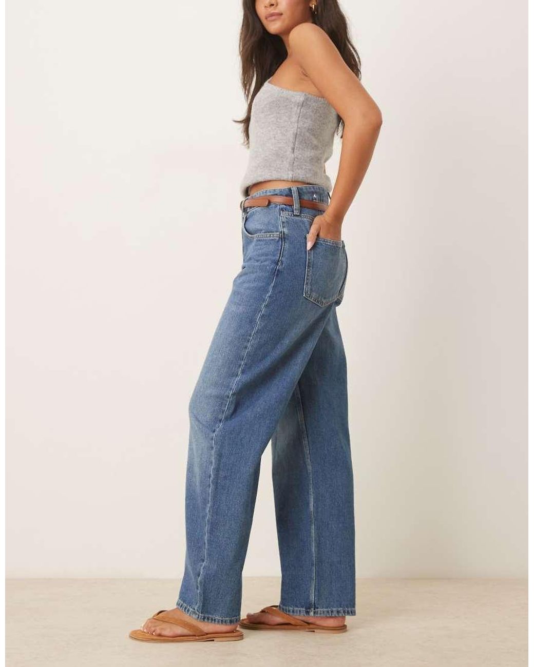 Mango Blue Bet Barrel Jeans