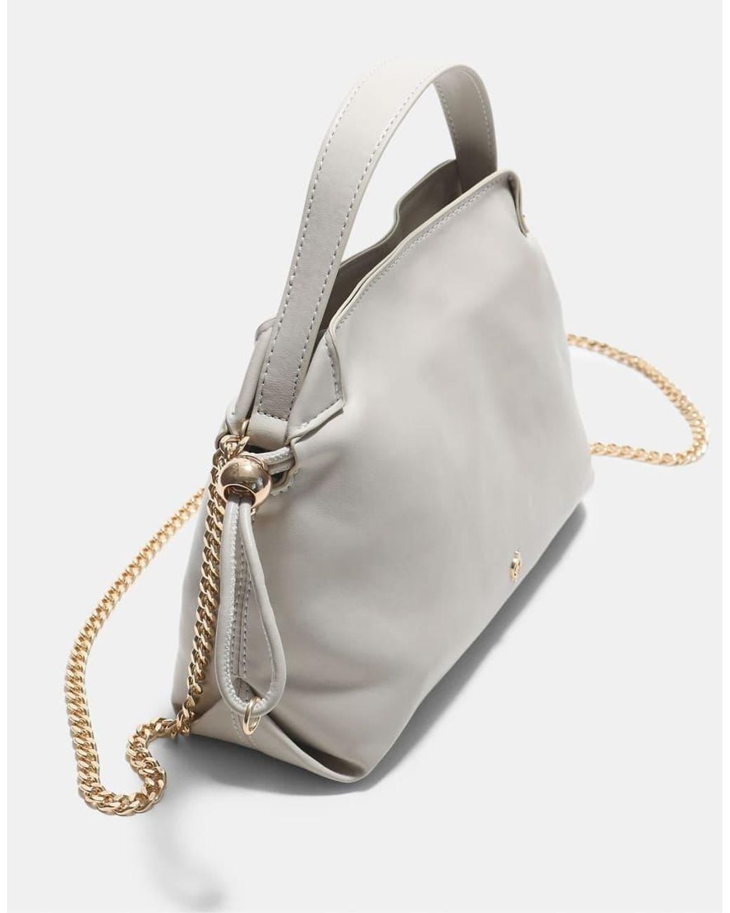 Stradivarius Natural Small Ruched Crossbody Bag