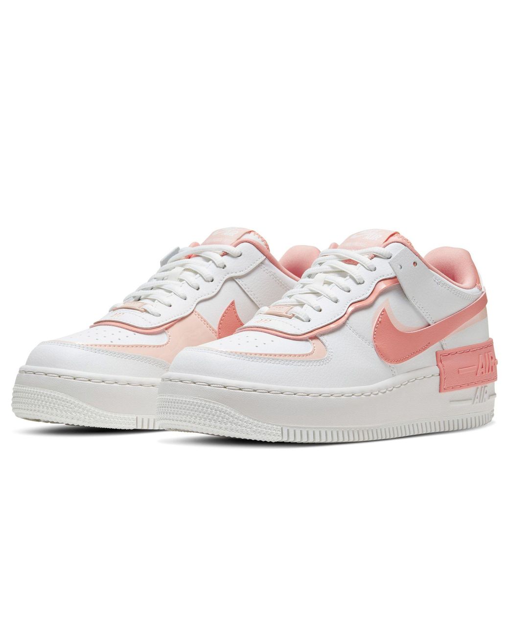 Air Force 1 Shadow - Sneakers bianche e corallo di Nike in Rosa | Lyst