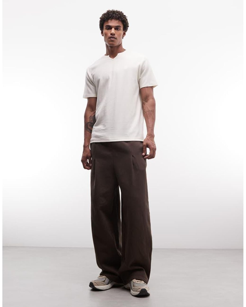 ASOS White Heavyweight Regular Fit T-shirt With Chest Embroidery for men