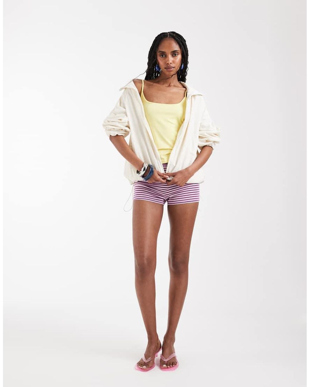 Monki Yellow Scoopneck Vest Top