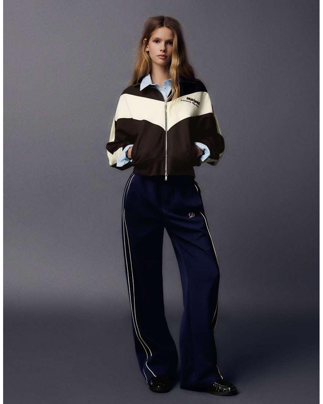 Bershka Hoogsluitend Jack Met Print in het Blue