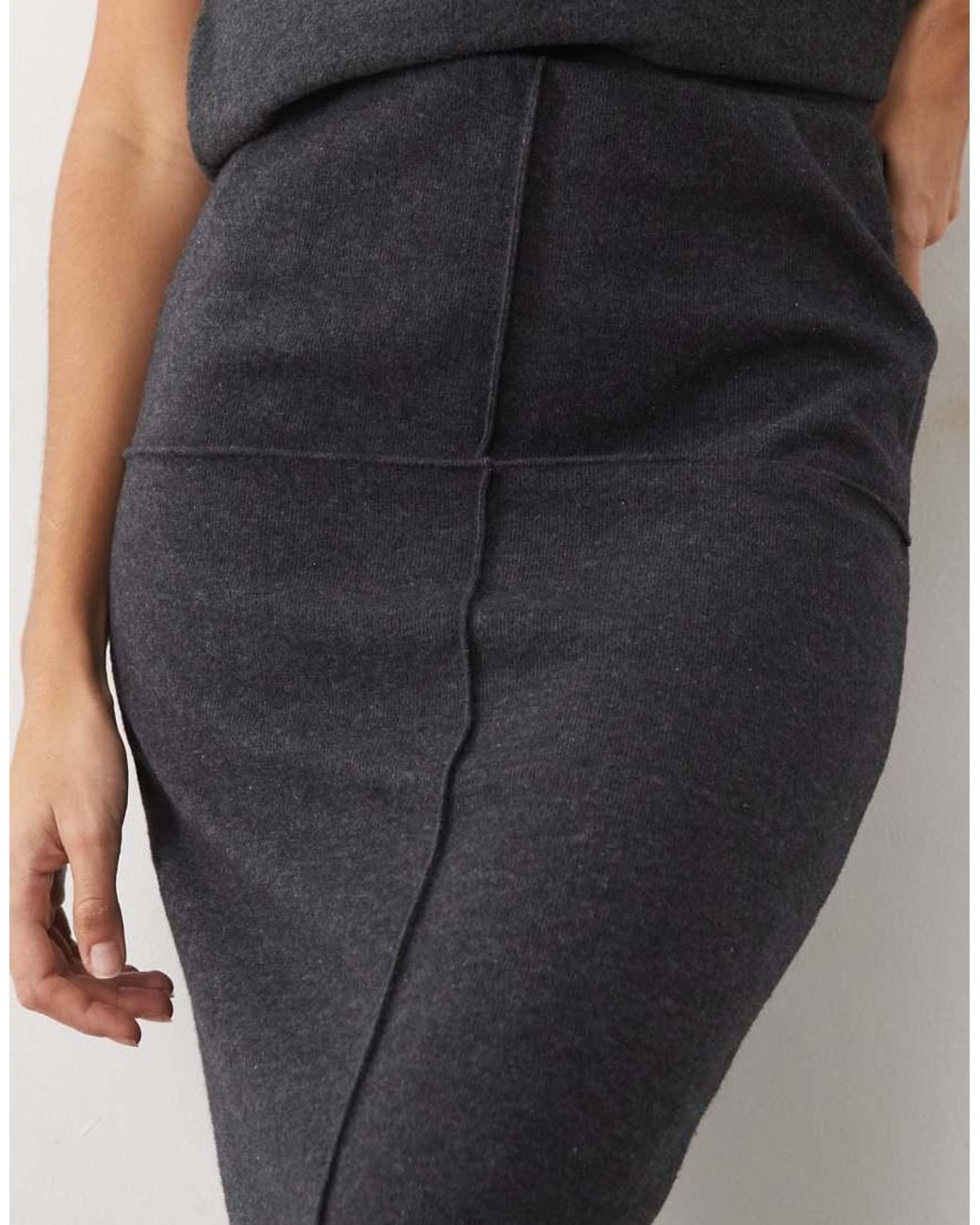 Jdy Multicolor Knitted Pencil Midi Skirt Co-ord