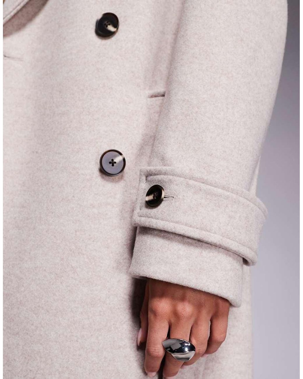 Forever New Multicolor Double Breasted Maxi Coat