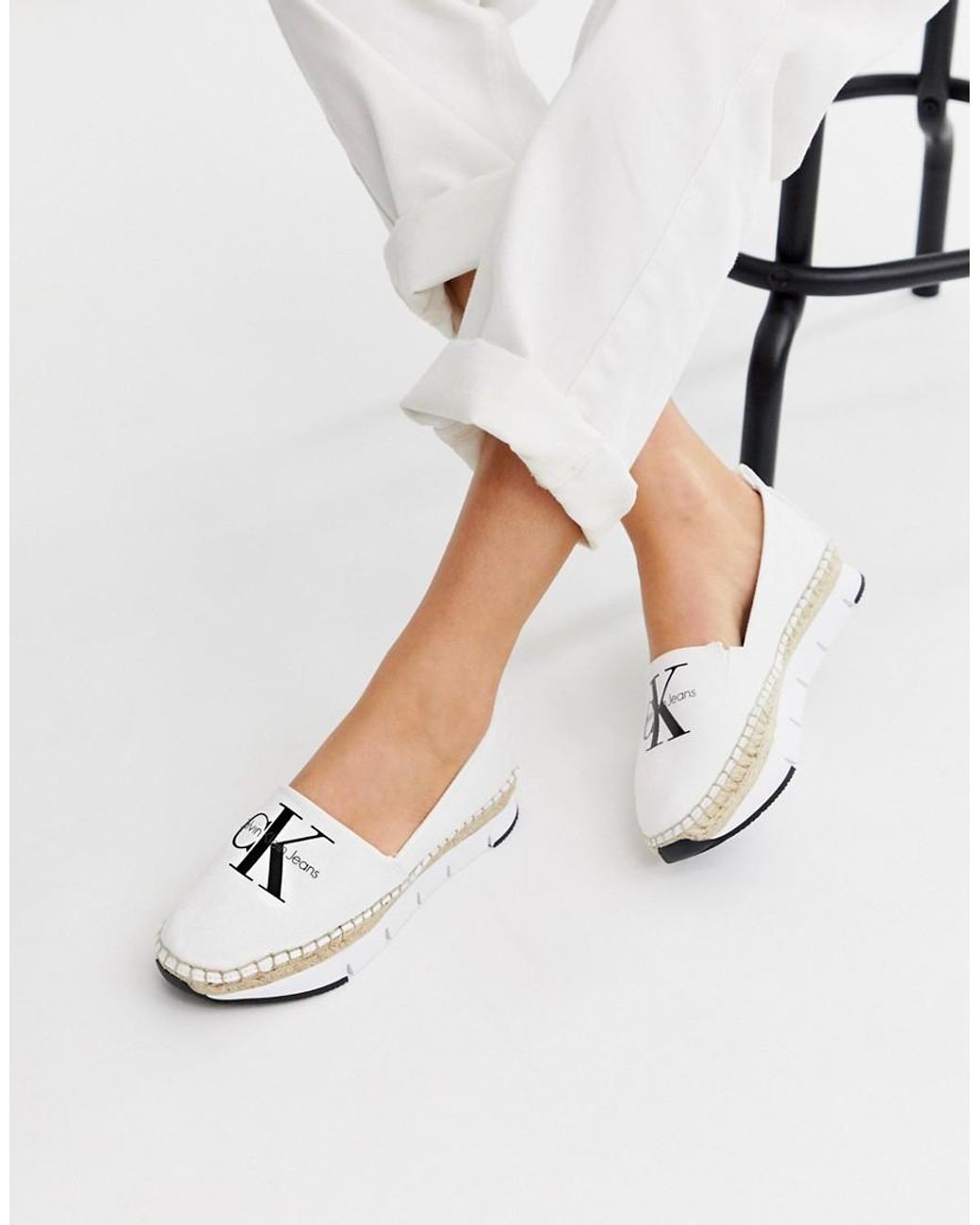 Alpargatas de lona blancas Genna Calvin Klein de color Blanco | Lyst