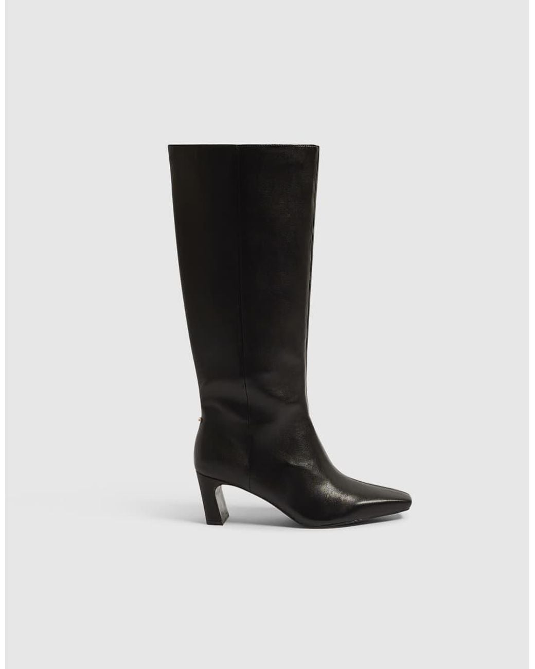 River Island Black Chisel Toe High Leg Boots