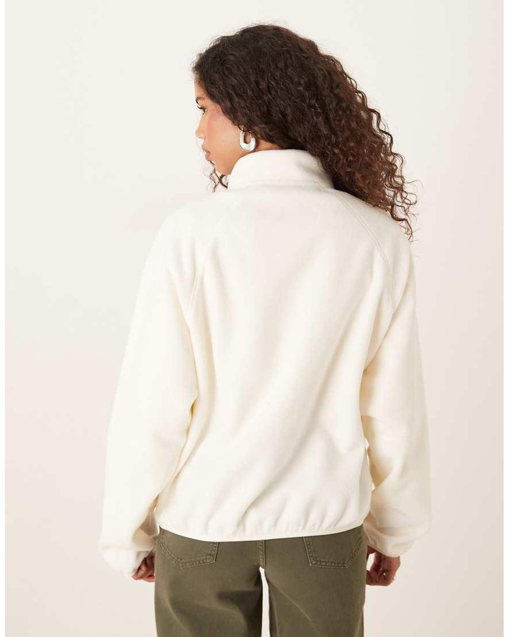 ASOS Natural Zip Through Fleece
