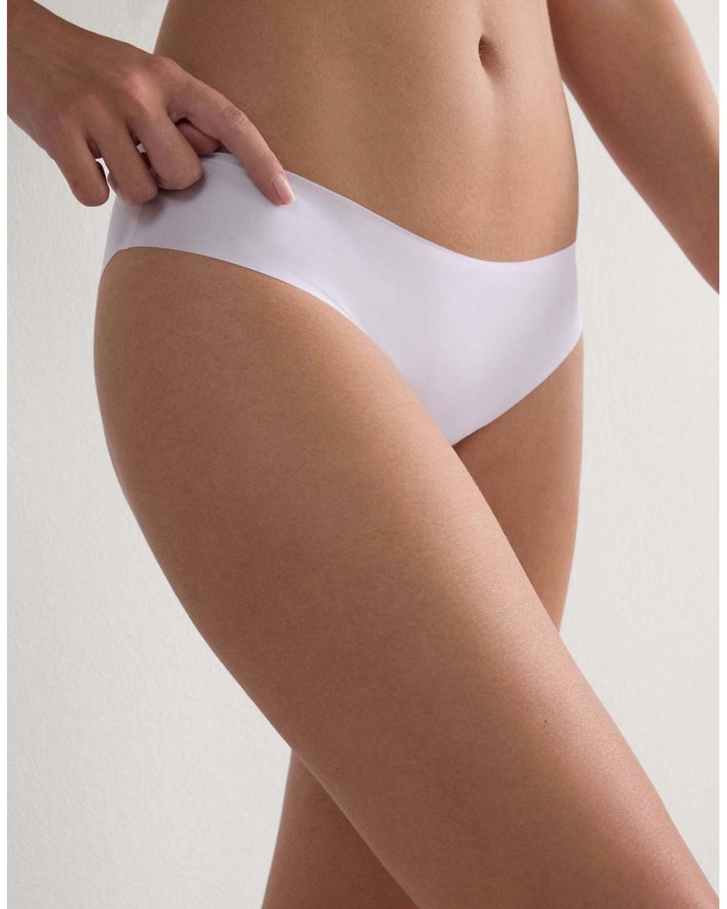 Intimissimi White Seamless Microfibre Snug-Fit Panties