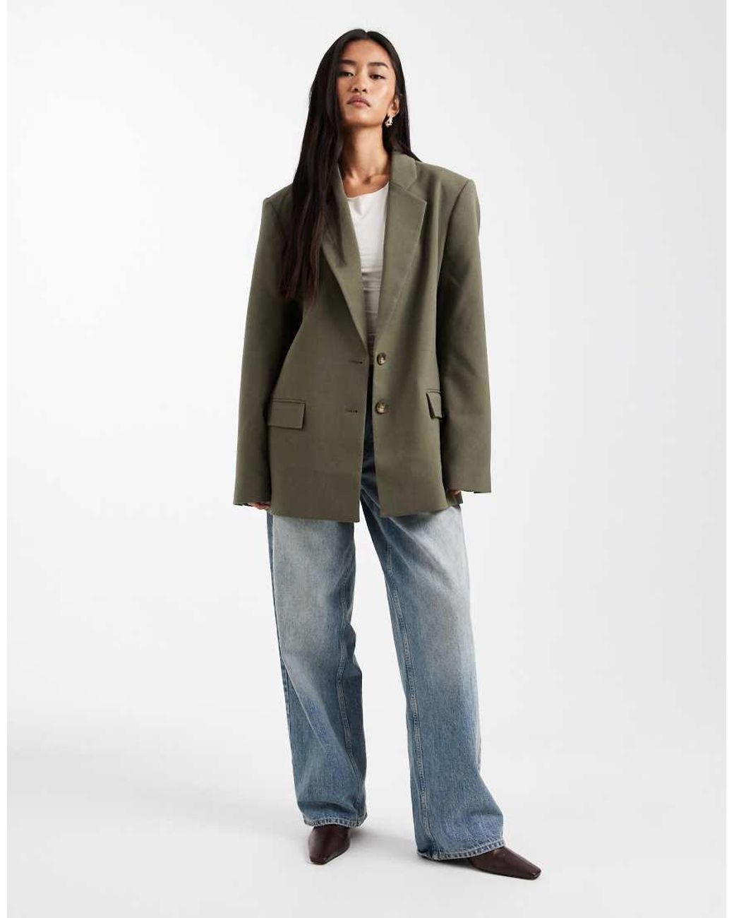 ASOS Green Tailored Grandad Blazer