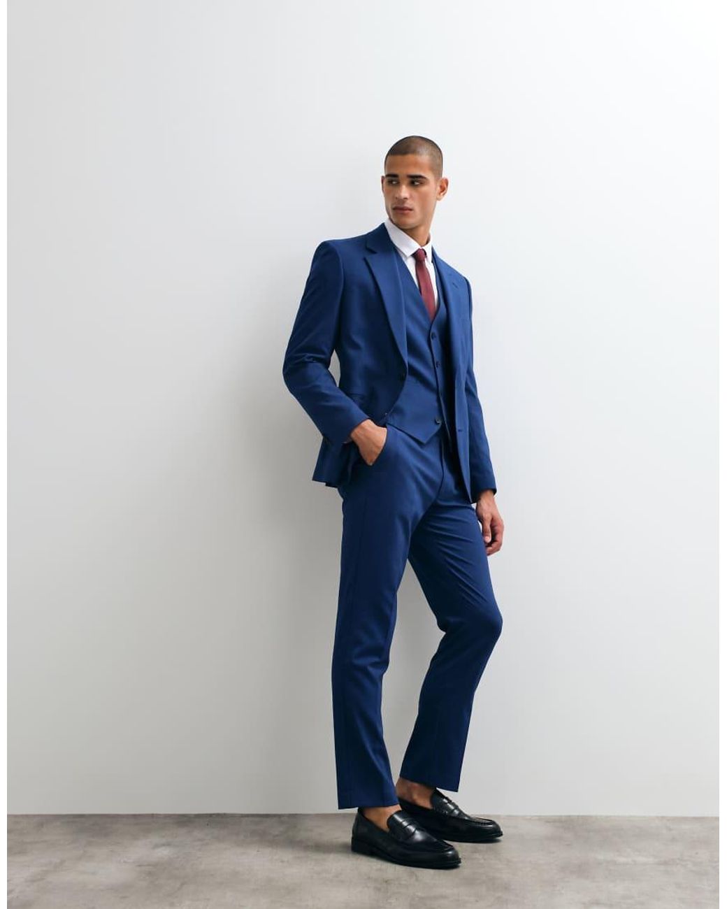 ASOS Blue Slim Suit Blazer for men