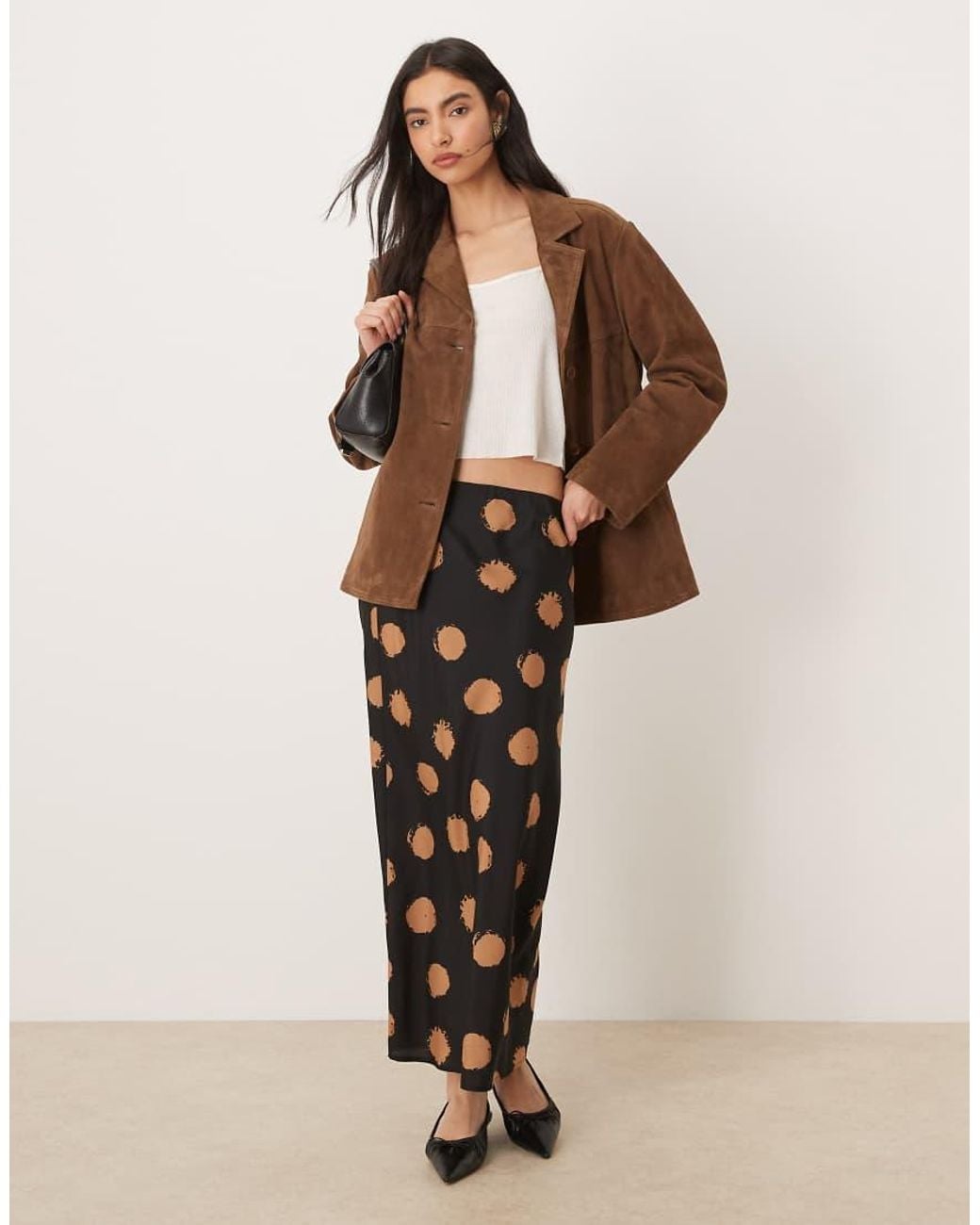 Wednesday's Girl Natural Bias Midaxi Skirt